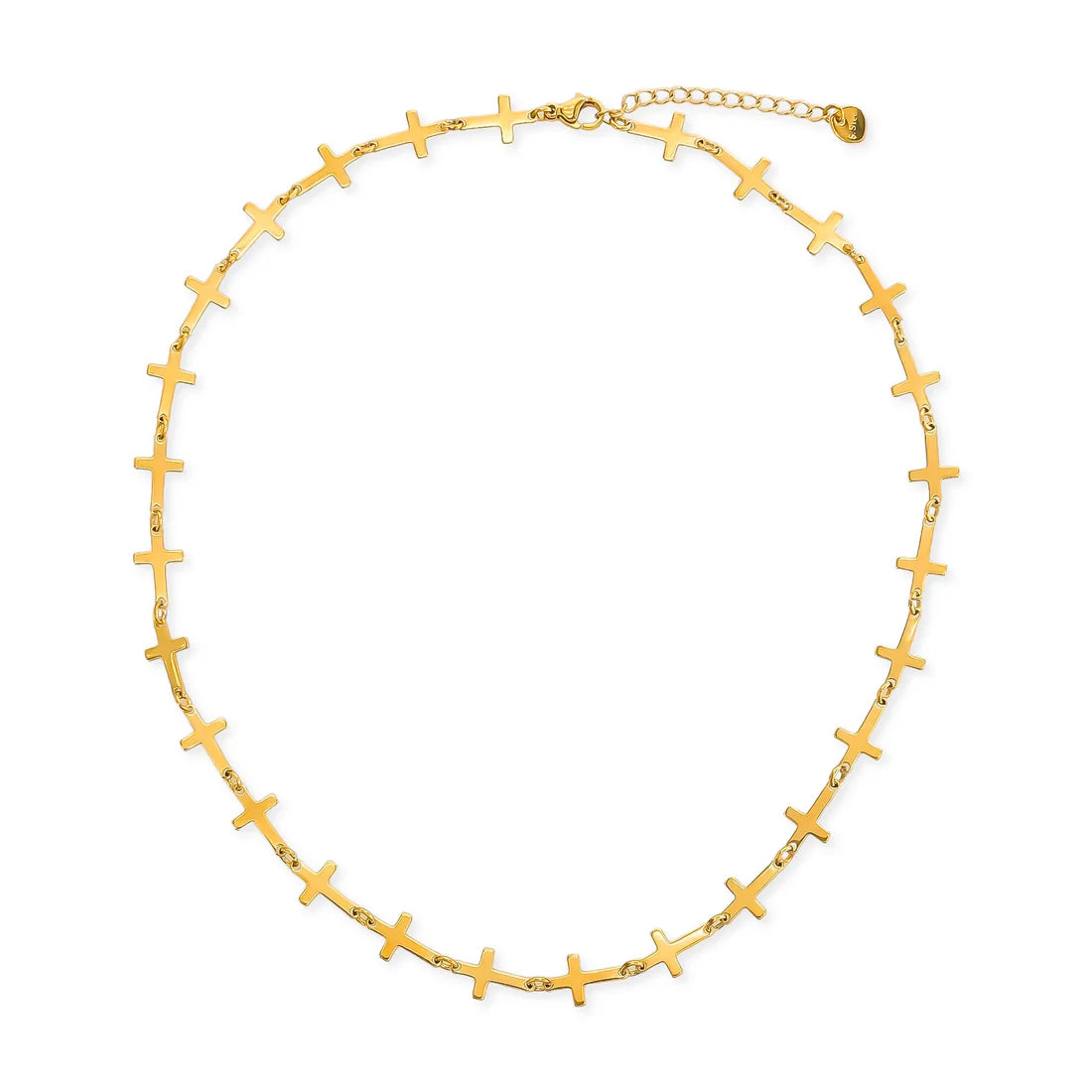 Omg Bling Water Resistant Cross Choker Necklace-Necklaces-OMG BLINGS-Deja Nu Boutique, Women's Fashion Boutique in Lampasas, Texas