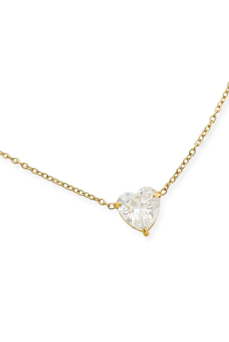 Omg Bling Water Resistant Crystal Heart Necklace-Necklaces-OMG BLINGS-Deja Nu Boutique, Women's Fashion Boutique in Lampasas, Texas