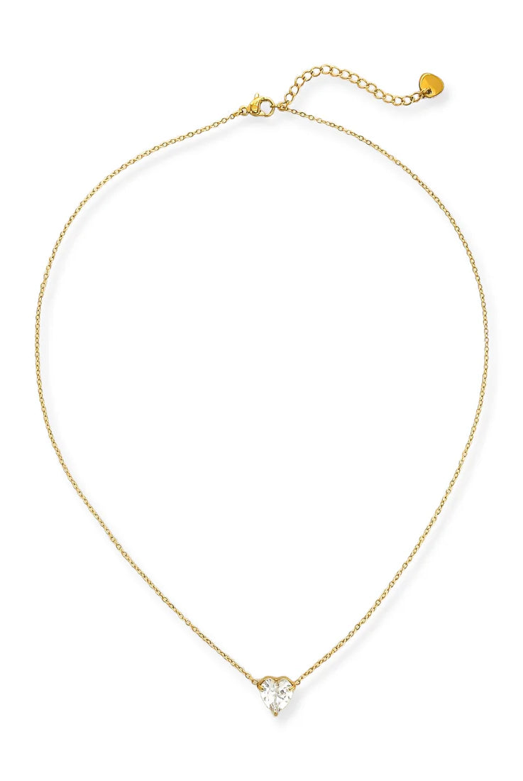 Omg Bling Water Resistant Crystal Heart Necklace-Necklaces-OMG BLINGS-Deja Nu Boutique, Women's Fashion Boutique in Lampasas, Texas