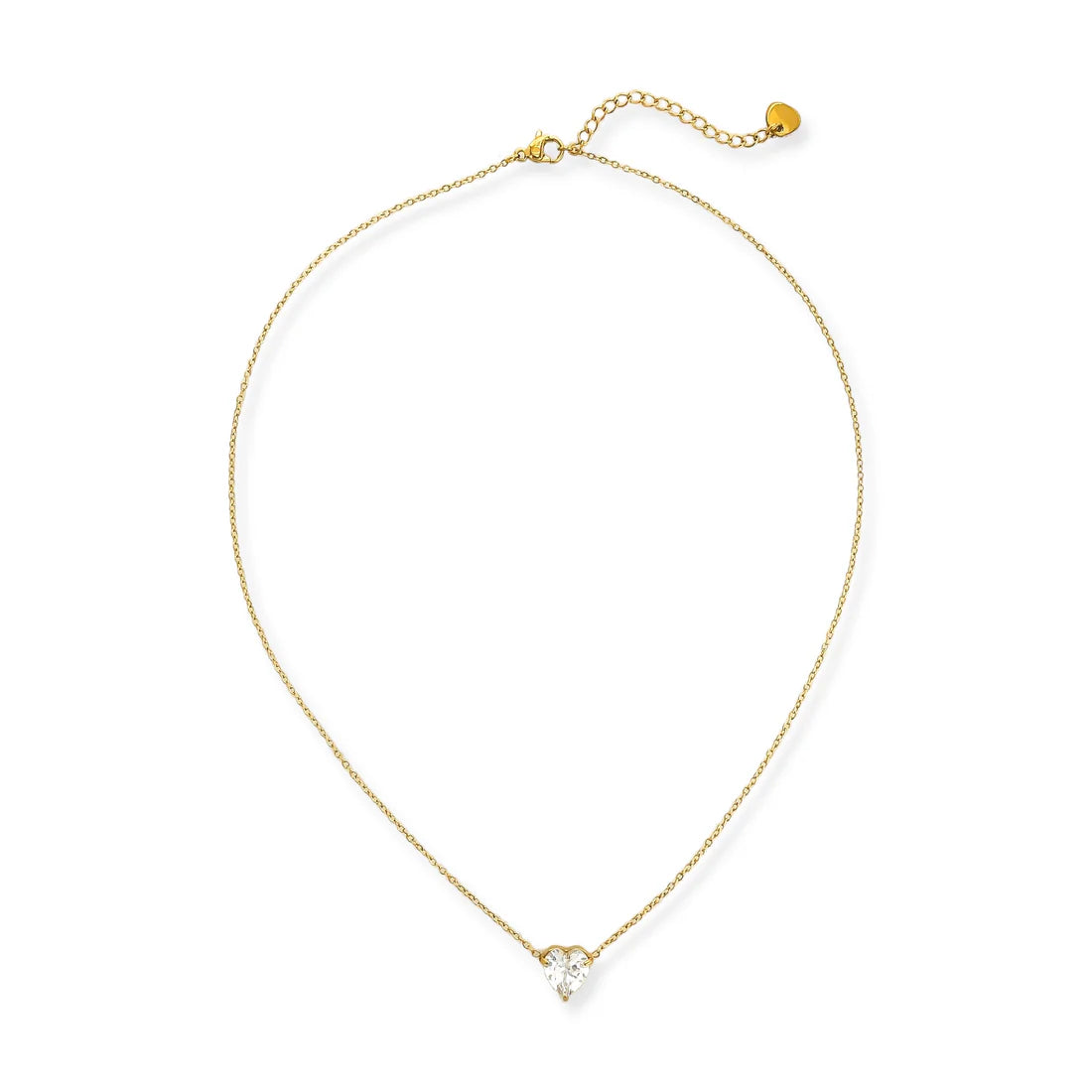 Omg Bling Water Resistant Crystal Heart Necklace-Necklaces-OMG BLINGS-Deja Nu Boutique, Women's Fashion Boutique in Lampasas, Texas