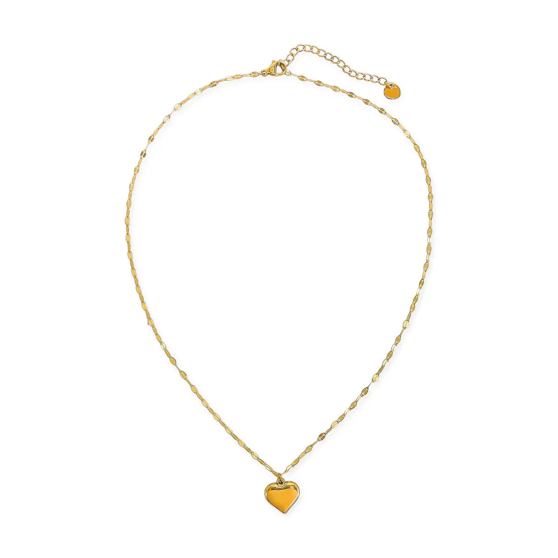 Omg Bling Water Resistant Heart Lock Necklace In Gold-Necklaces-OMG BLINGS-Deja Nu Boutique, Women's Fashion Boutique in Lampasas, Texas