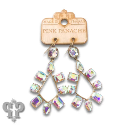 Pink Panache Austrian AB Crystal Teardrop Earring-Earrings-Pink Panache-Deja Nu Boutique, Women's Fashion Boutique in Lampasas, Texas