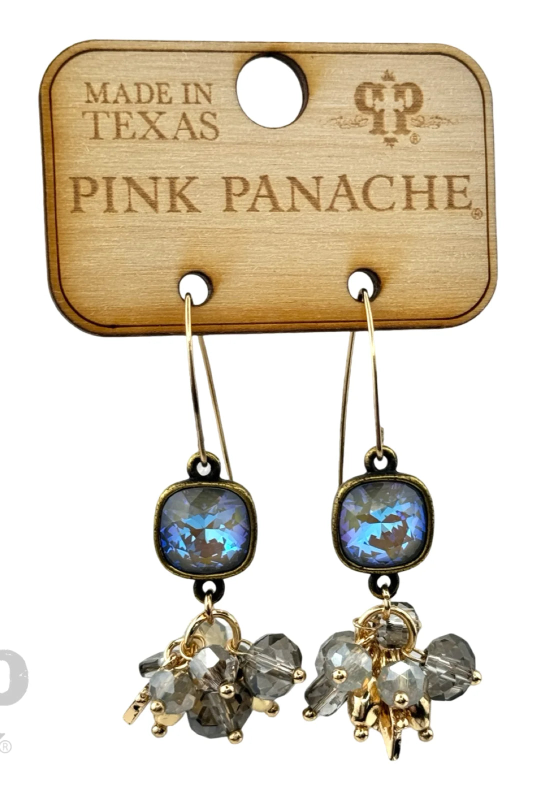 Pink Panache Bead Cluster Dangle Earring With Austrian Crystal-Earrings-Pink Panache-Deja Nu Boutique, Women's Fashion Boutique in Lampasas, Texas