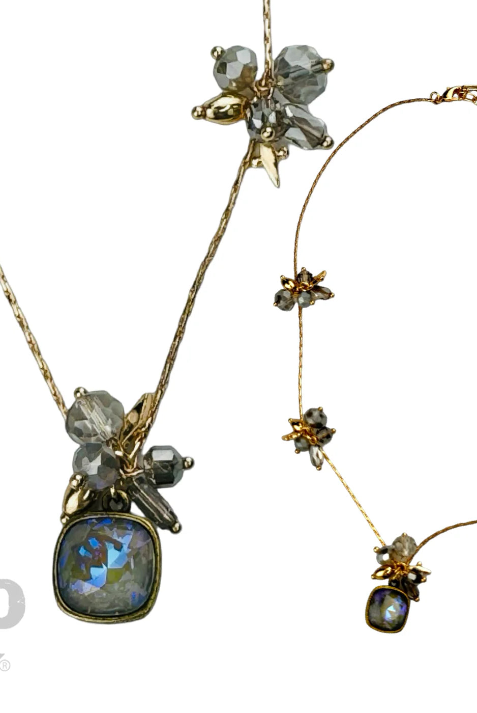 Pink Panache Bead Cluster Necklace With Austrian Crystal Pendant-Necklaces-Pink Panache-Deja Nu Boutique, Women's Fashion Boutique in Lampasas, Texas