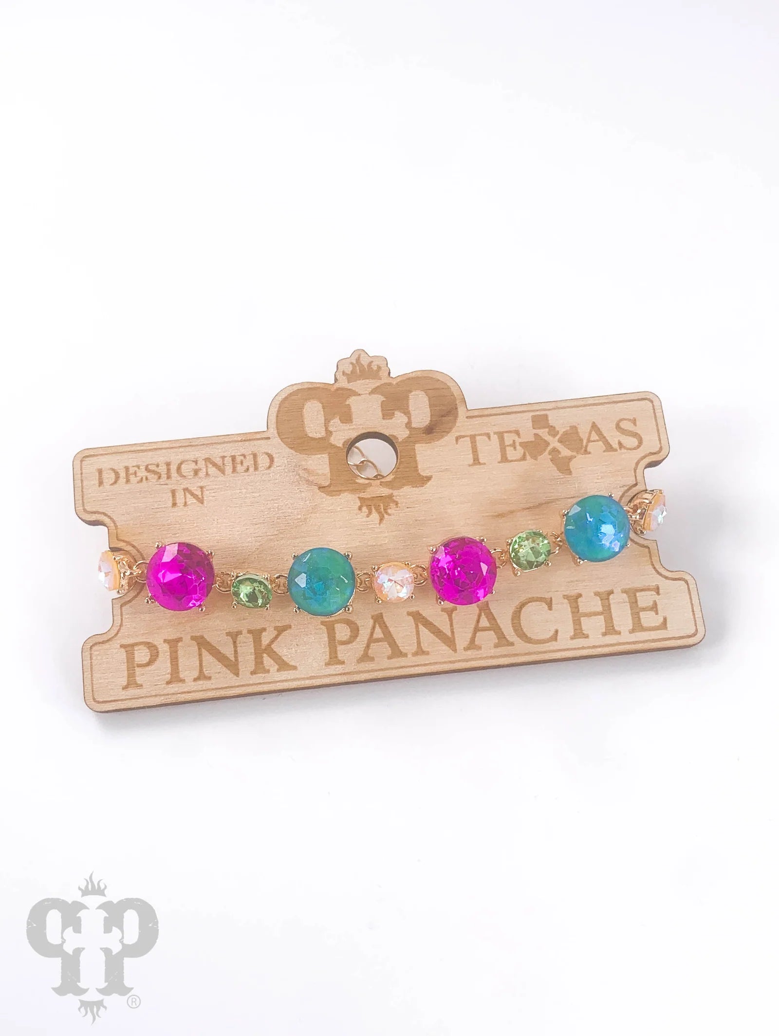 Pink Panache Multi-Color Rhinestone Bracelet-Bracelets-Pink Panache-Deja Nu Boutique, Women's Fashion Boutique in Lampasas, Texas
