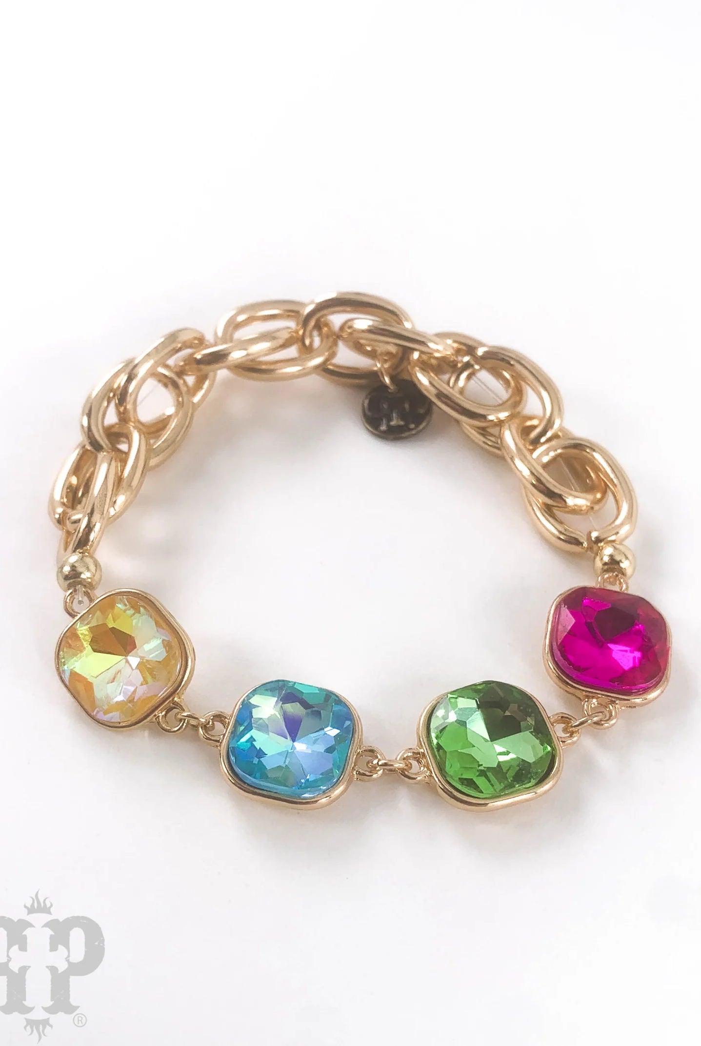 Pink Panache Multi-Color Rhinestone Bracelet-Bracelets-Pink Panache-Deja Nu Boutique, Women's Fashion Boutique in Lampasas, Texas