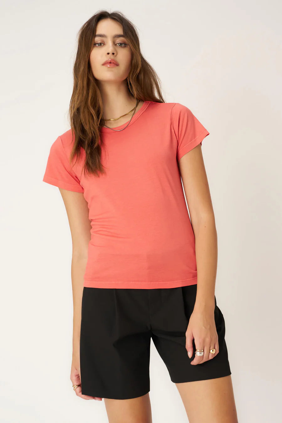 Project Social T You Got It Washed Baby Tee – Coral-Tops-Project Social T-Deja Nu Boutique, Women's Fashion Boutique in Lampasas, Texas