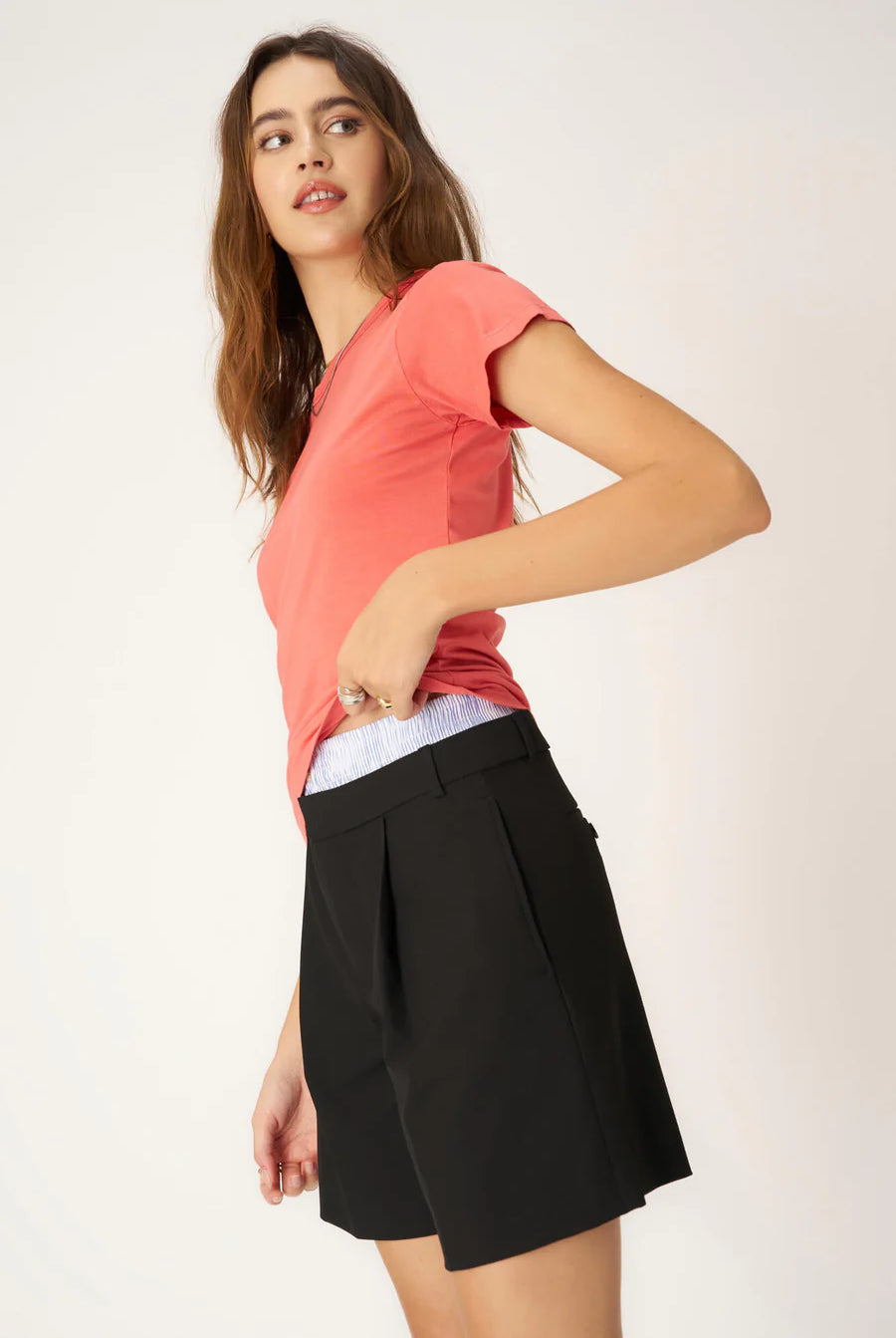 Project Social T You Got It Washed Baby Tee – Coral-Tops-Project Social T-Deja Nu Boutique, Women's Fashion Boutique in Lampasas, Texas