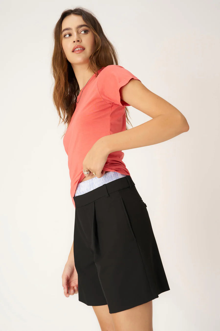 Project Social T You Got It Washed Baby Tee – Coral-Tops-Project Social T-Deja Nu Boutique, Women's Fashion Boutique in Lampasas, Texas