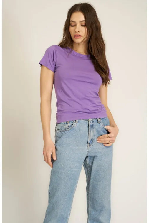 Project Social T You Got It Washed Baby Tee – French Lilac-Tops-Project Social T-Deja Nu Boutique, Women's Fashion Boutique in Lampasas, Texas