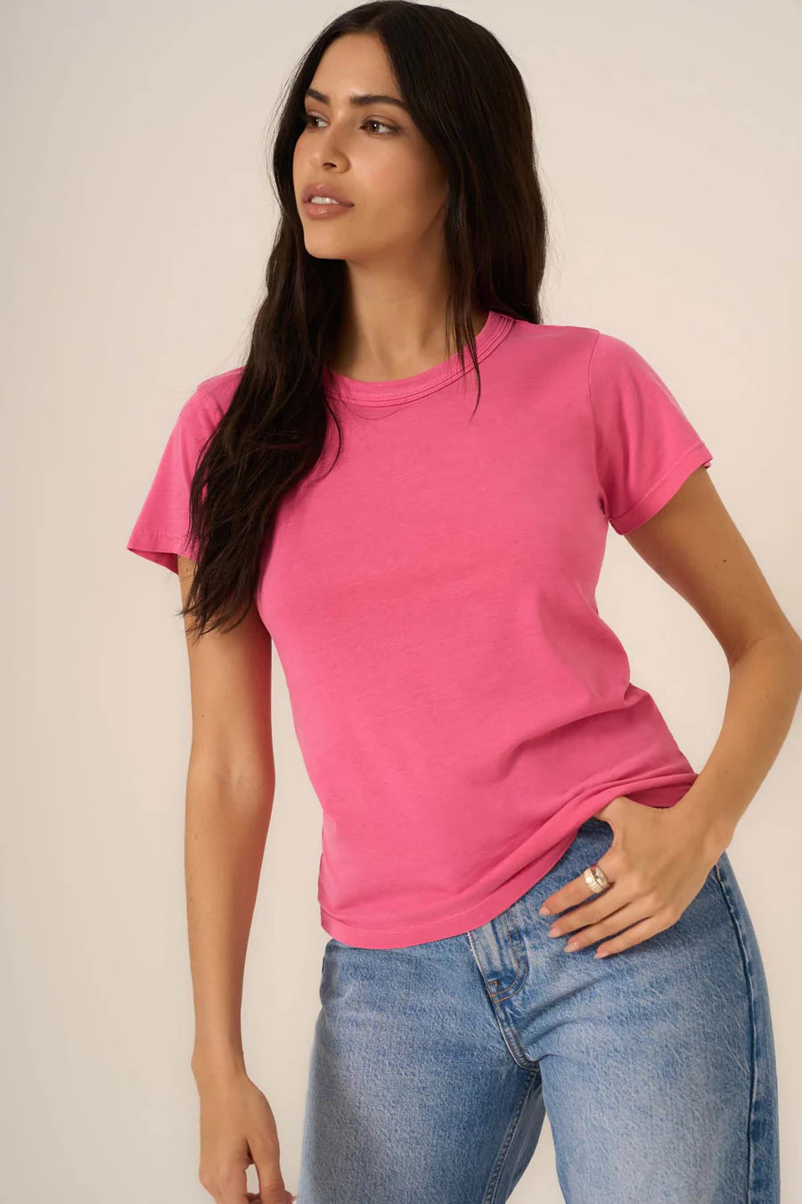 Project Social T You Got It Washed Baby Tee – Magenta-Tops-Project Social T-Deja Nu Boutique, Women's Fashion Boutique in Lampasas, Texas