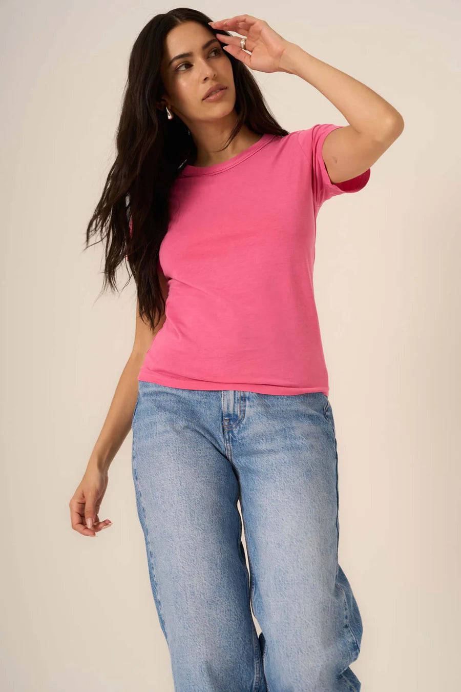 Project Social T You Got It Washed Baby Tee – Magenta-Tops-Project Social T-Deja Nu Boutique, Women's Fashion Boutique in Lampasas, Texas