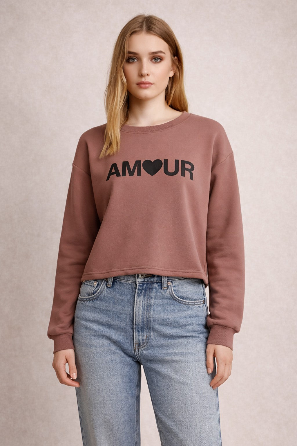 Project Social T AMOUR Side Ribbed Sweatshirt in Twilight Mauve-sweatshirt-Project Social T-Deja Nu Boutique, Women's Fashion Boutique in Lampasas, Texas