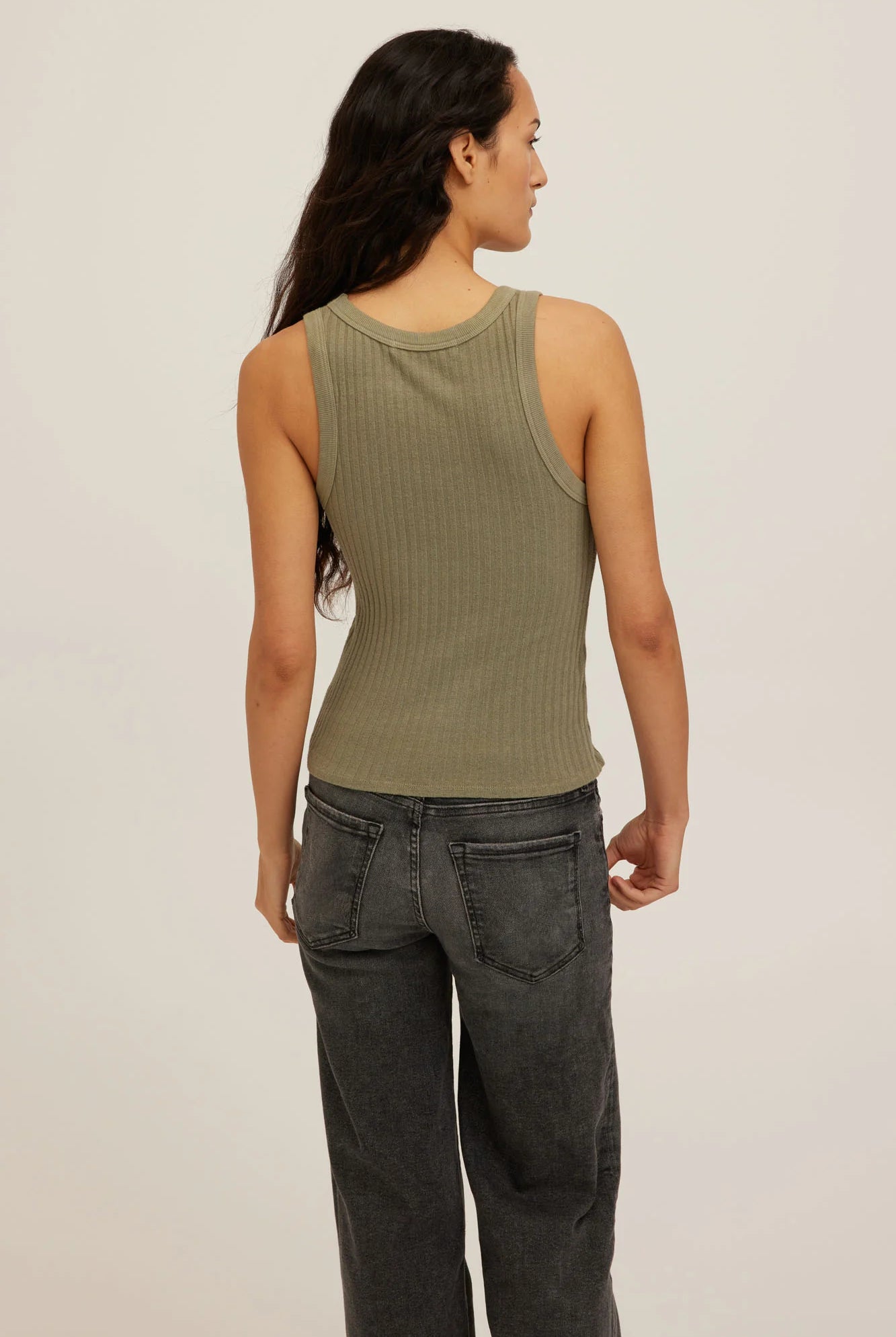 Project Social T Cooper Sweater Rib Tank – Sage Leaf-Camis/Tanks-Project Social T-Deja Nu Boutique, Women's Fashion Boutique in Lampasas, Texas