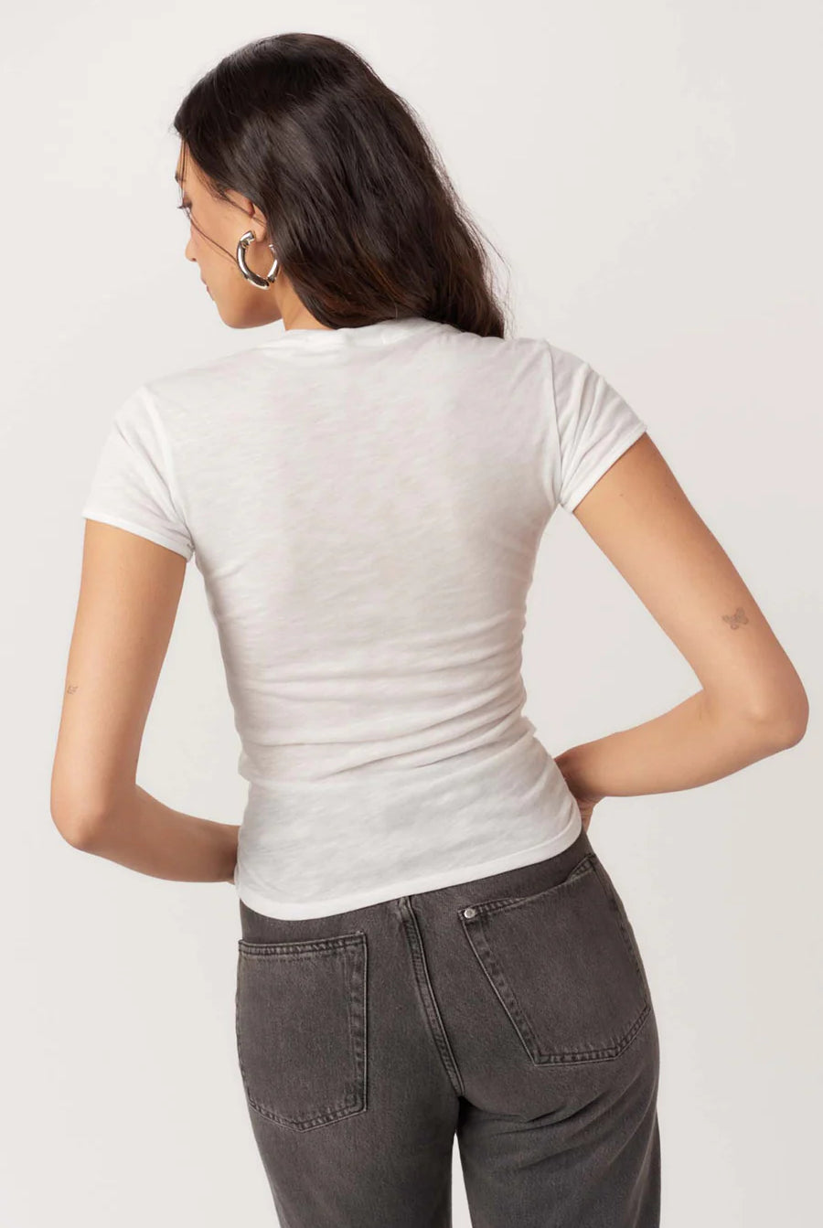 Project Social T Just Here For The Boos Tee – White Graphic Halloween Top-Tops-Project Social T-Deja Nu Boutique, Women's Fashion Boutique in Lampasas, Texas