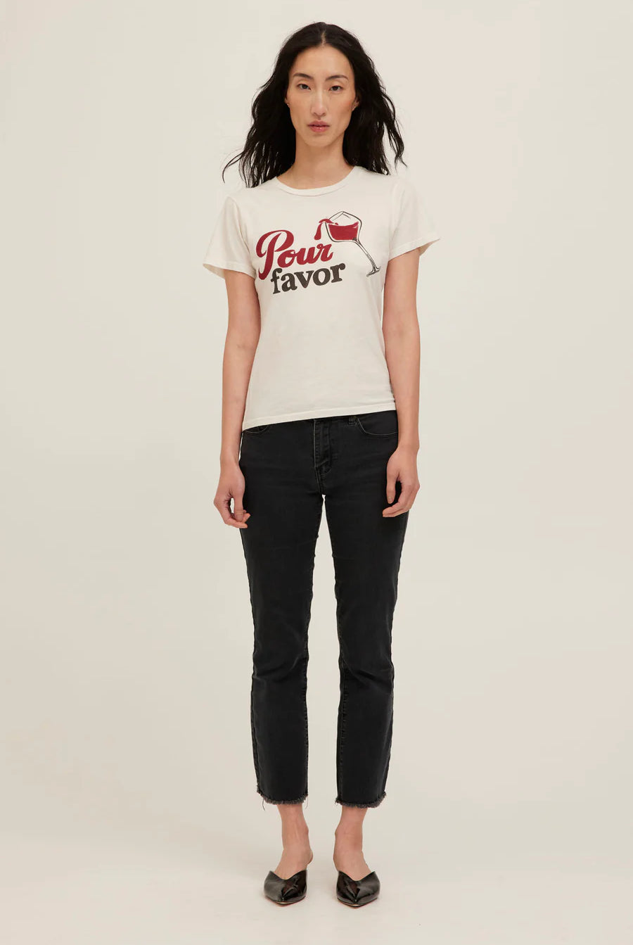 Project Social T Pour Favor Tee in Vintage White-T-Shirts-Project Social T-Deja Nu Boutique, Women's Fashion Boutique in Lampasas, Texas