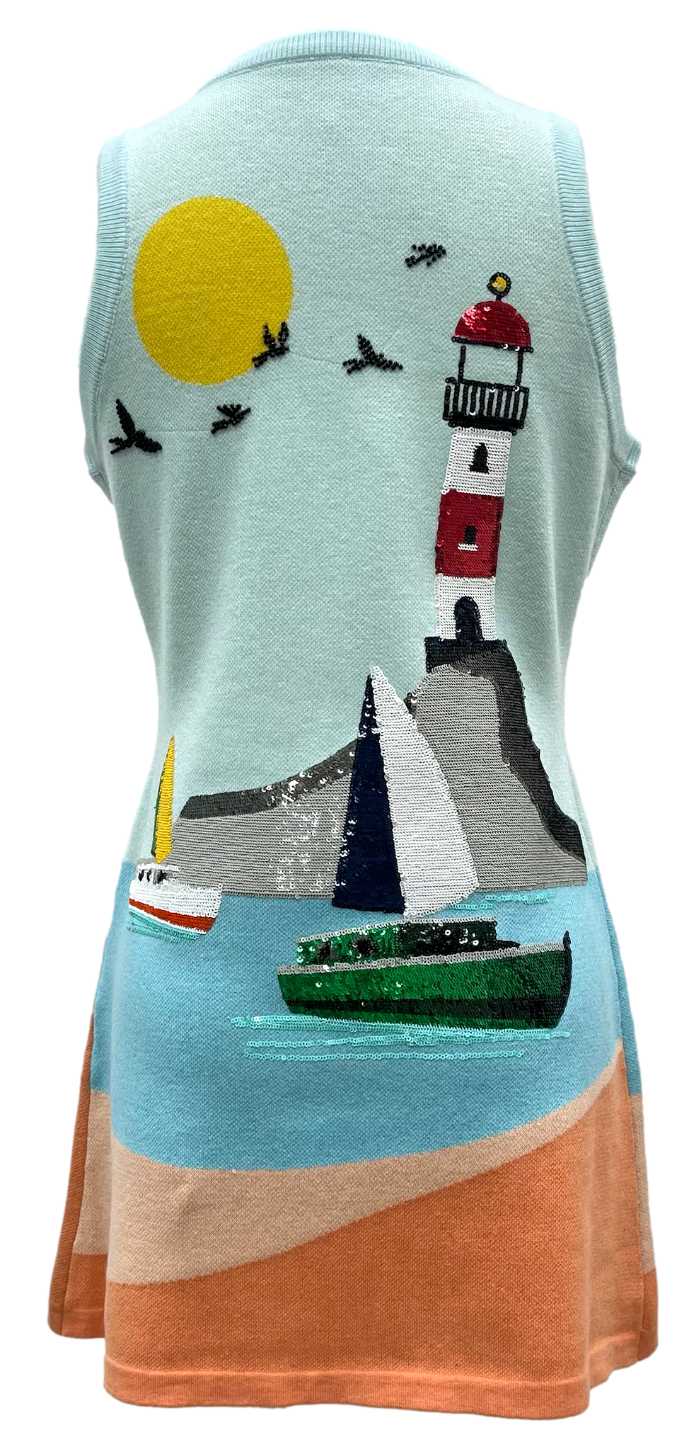 Queen of Sparkles Sail Boat and Light House Knit Tank Dress-Dresses-Queen Of Sparkles-Deja Nu Boutique, Women's Fashion Boutique in Lampasas, Texas