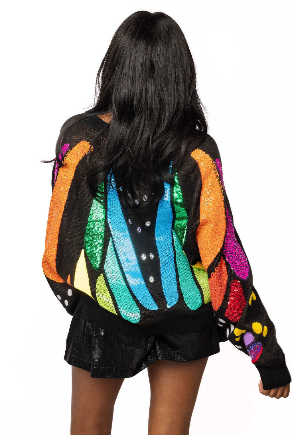 Queen of Sparkles Sequin Butterfly Wing Cardigan-Cardigans & Kimonos-Queen Of Sparkles-Deja Nu Boutique, Women's Fashion Boutique in Lampasas, Texas