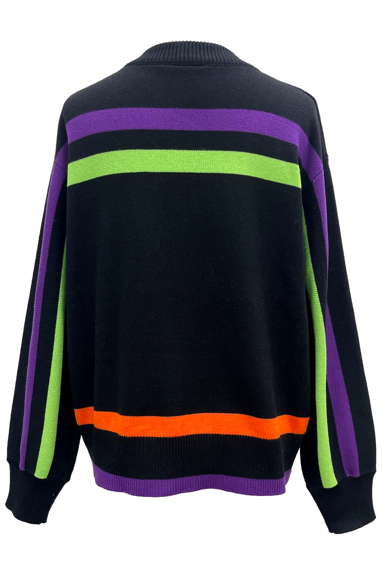Queen of Sparkles Black, Purple, Orange & Green Stripe “Hocus Pocus” Long Sleeve Sweater-Sweaters-Queen Of Sparkles-Deja Nu Boutique, Women's Fashion Boutique in Lampasas, Texas