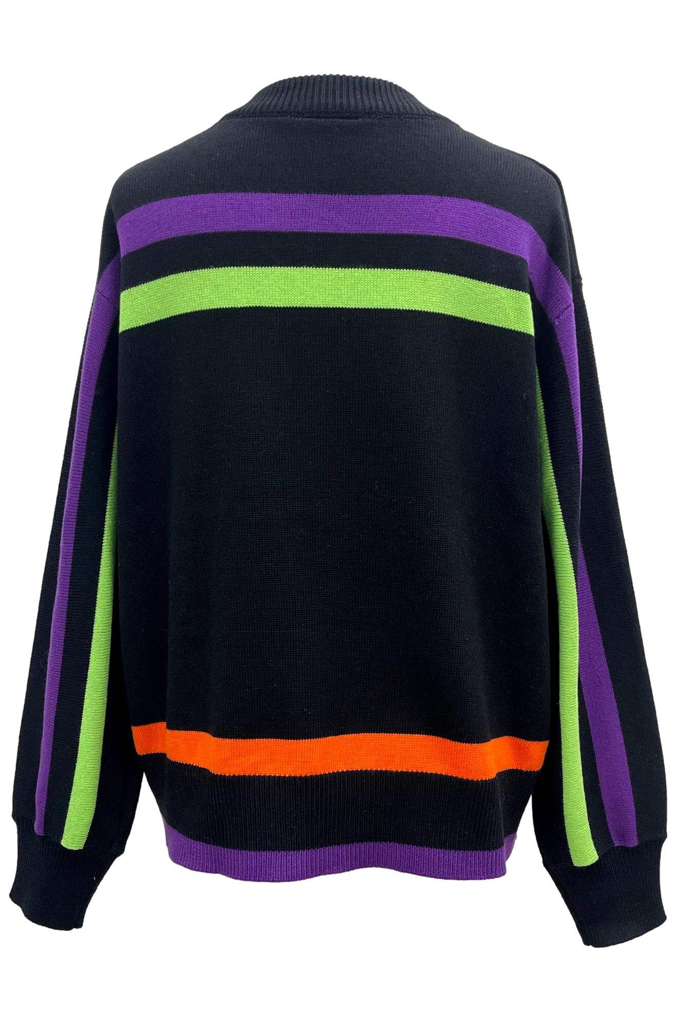 Queen of Sparkles Black, Purple, Orange & Green Stripe “Hocus Pocus” Long Sleeve Sweater-Sweaters-Queen Of Sparkles-Deja Nu Boutique, Women's Fashion Boutique in Lampasas, Texas