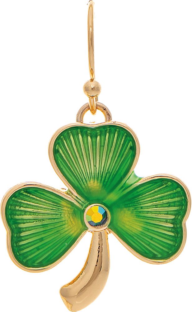 Rain Jewelry Gold Enameled Green Clover Earring-Earrings-Rain Jewelry Collection-Deja Nu Boutique, Women's Fashion Boutique in Lampasas, Texas