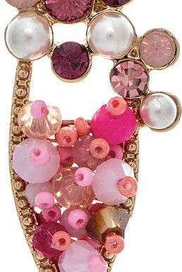 Rain Jewelry Gold Pink Bling Celebration Cocktail Earring-Earrings-Rain Jewelry Collection-Deja Nu Boutique, Women's Fashion Boutique in Lampasas, Texas