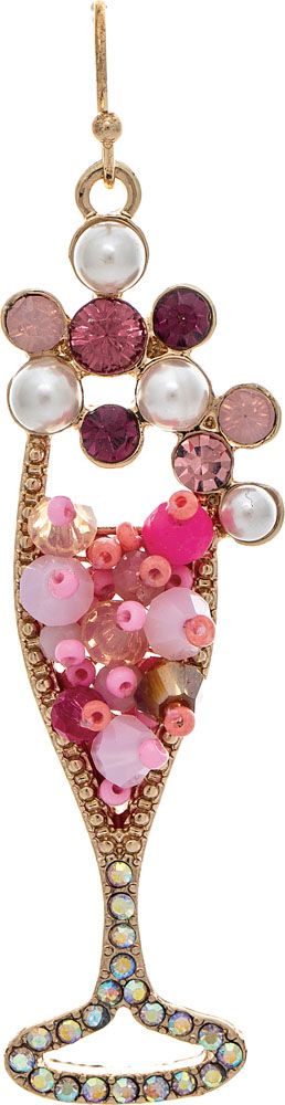 Rain Jewelry Gold Pink Bling Celebration Cocktail Earring-Earrings-Rain Jewelry Collection-Deja Nu Boutique, Women's Fashion Boutique in Lampasas, Texas