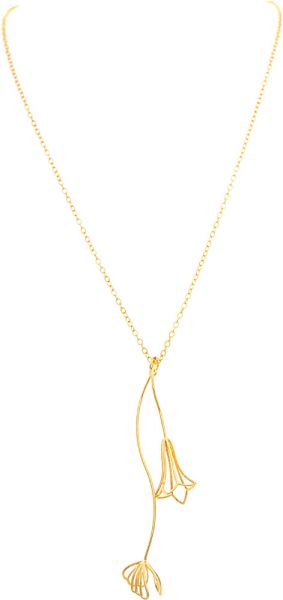 Rain Jewelry Gold Wispy Flower Blooms Drop Necklace Set-Necklace Set-Rain Jewelry Collection-Deja Nu Boutique, Women's Fashion Boutique in Lampasas, Texas