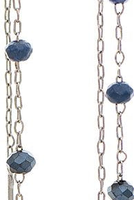 Rain Jewelry Silver Blue Bead Chain Threader Earrings-Earrings-Rain Jewelry Collection-Deja Nu Boutique, Women's Fashion Boutique in Lampasas, Texas