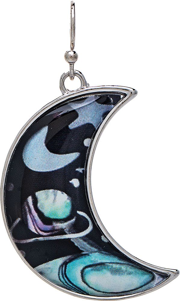 Rain Jewelry Silver Celestial Pattern Crescent Moon Earring-Earrings-Rain Jewelry Collection-Deja Nu Boutique, Women's Fashion Boutique in Lampasas, Texas