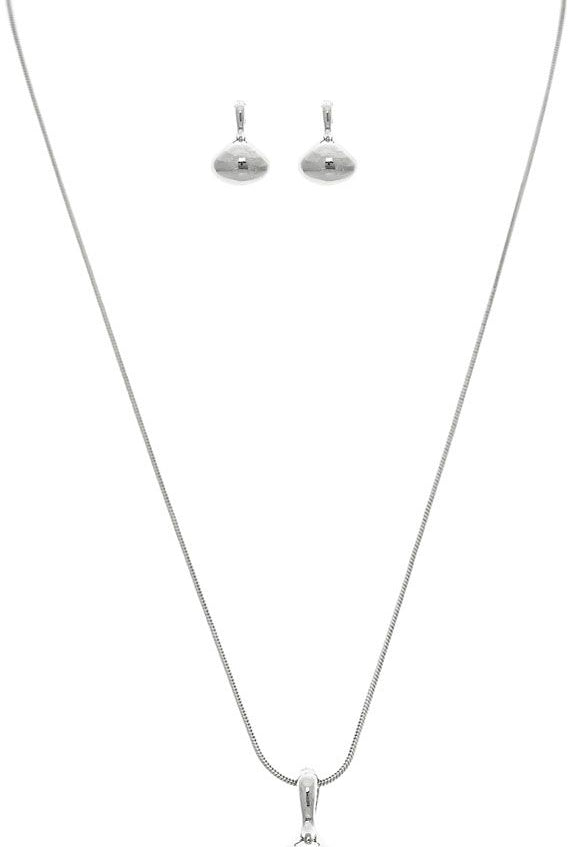 Rain Jewlery Shiny Silver Bauble Drop Necklace Set-Necklaces-Rain Jewelry Collection-Deja Nu Boutique, Women's Fashion Boutique in Lampasas, Texas