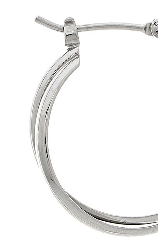 Rain Jewelry Silver 14K Plated Hypoallergenic Twist Wire Hoop Earrings – .75”-Earrings-Rain Jewelry Collection-Deja Nu Boutique, Women's Fashion Boutique in Lampasas, Texas