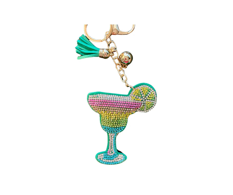 🍹 Rainbow Margarita Purse Charm – Sip, Sparkle, Repeat!-purse charm-Deja Nu Tx-Deja Nu Boutique, Women's Fashion Boutique in Lampasas, Texas