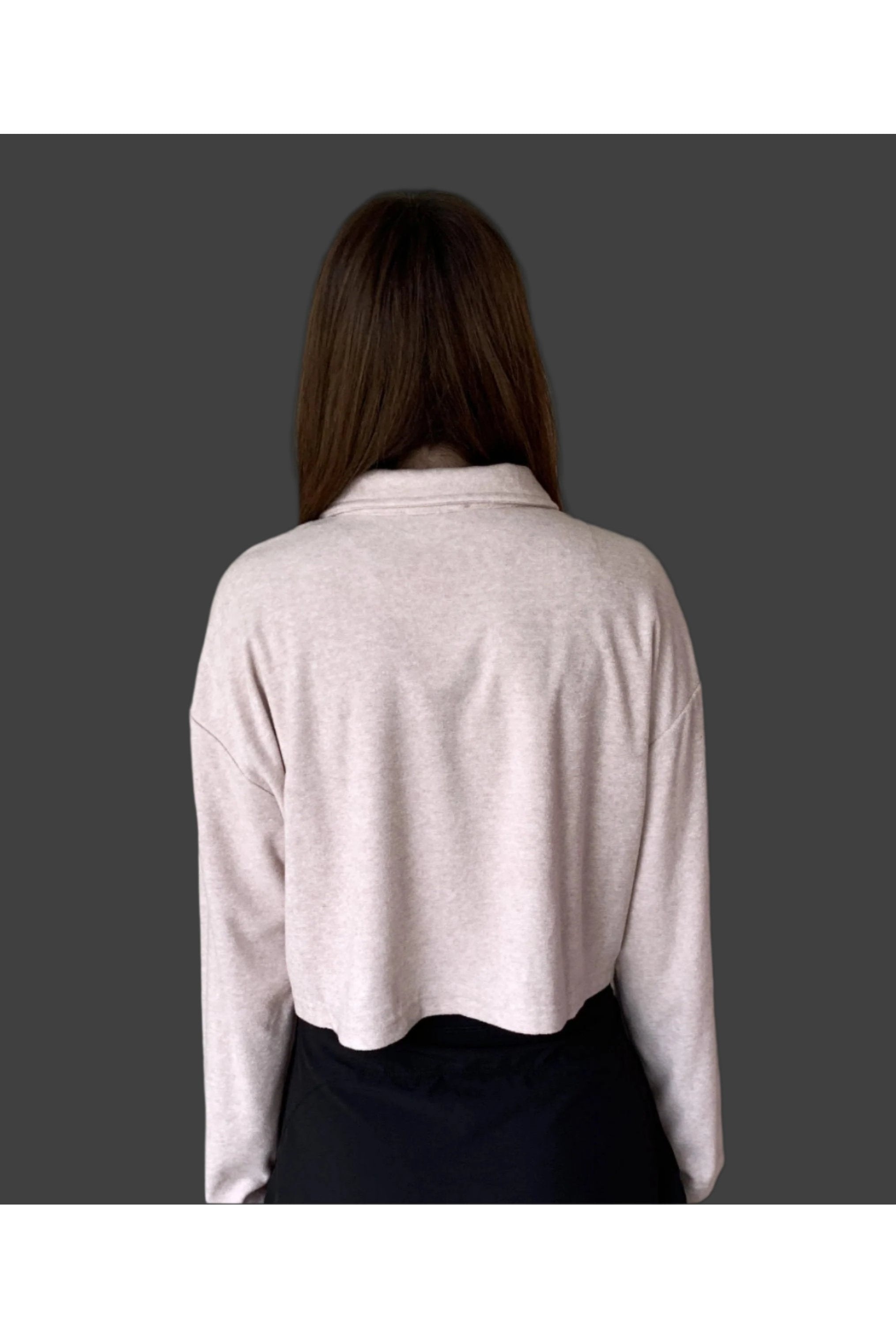 Hyfve Rose Pink Towel Terry Half-Placket Cropped Button Front Top-Sweaters-Hyfve-Deja Nu Boutique, Women's Fashion Boutique in Lampasas, Texas