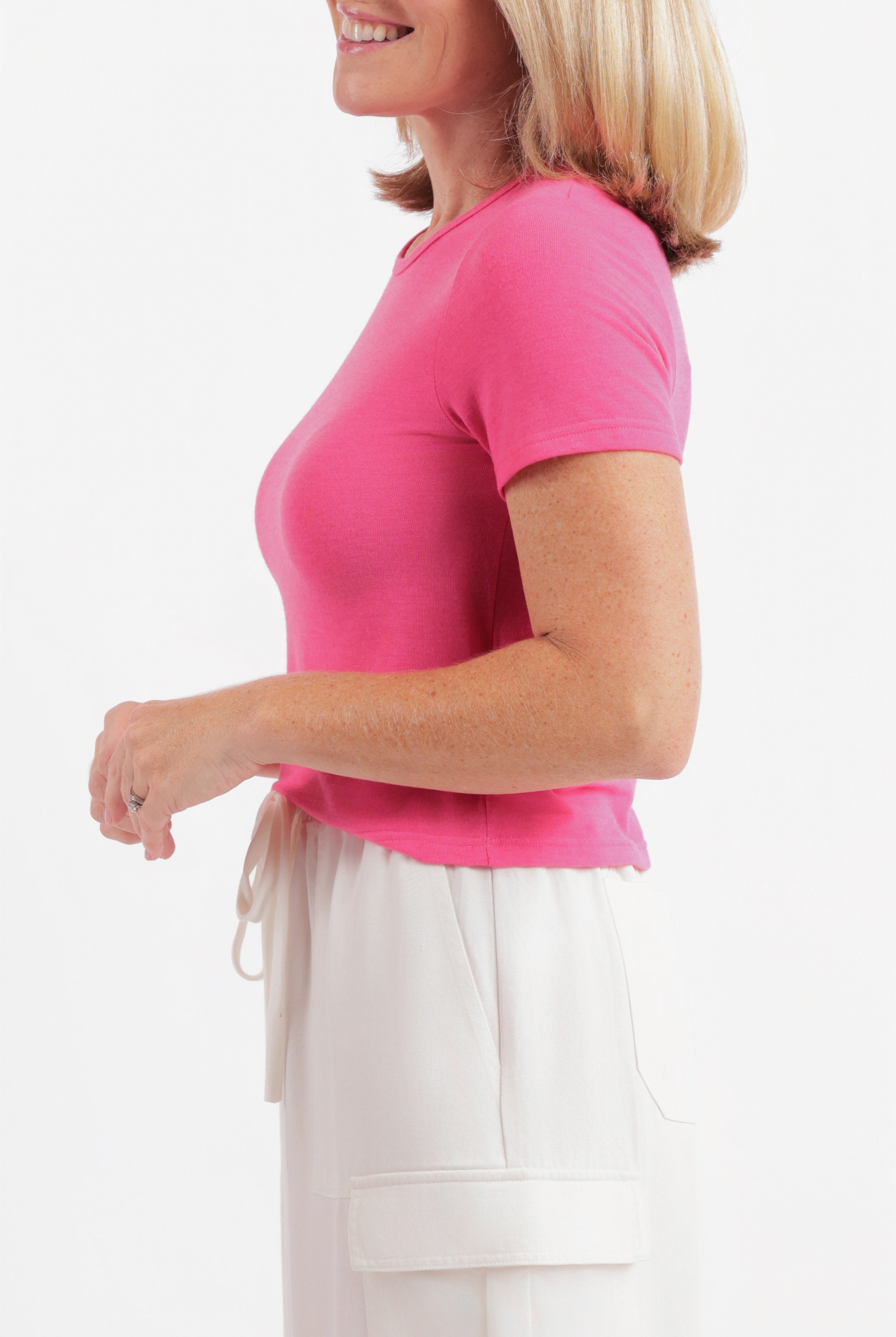 Sadie & Sage Faithful Tee in Hot Pink-T-Shirts-Sadie & Sage-Deja Nu Boutique, Women's Fashion Boutique in Lampasas, Texas