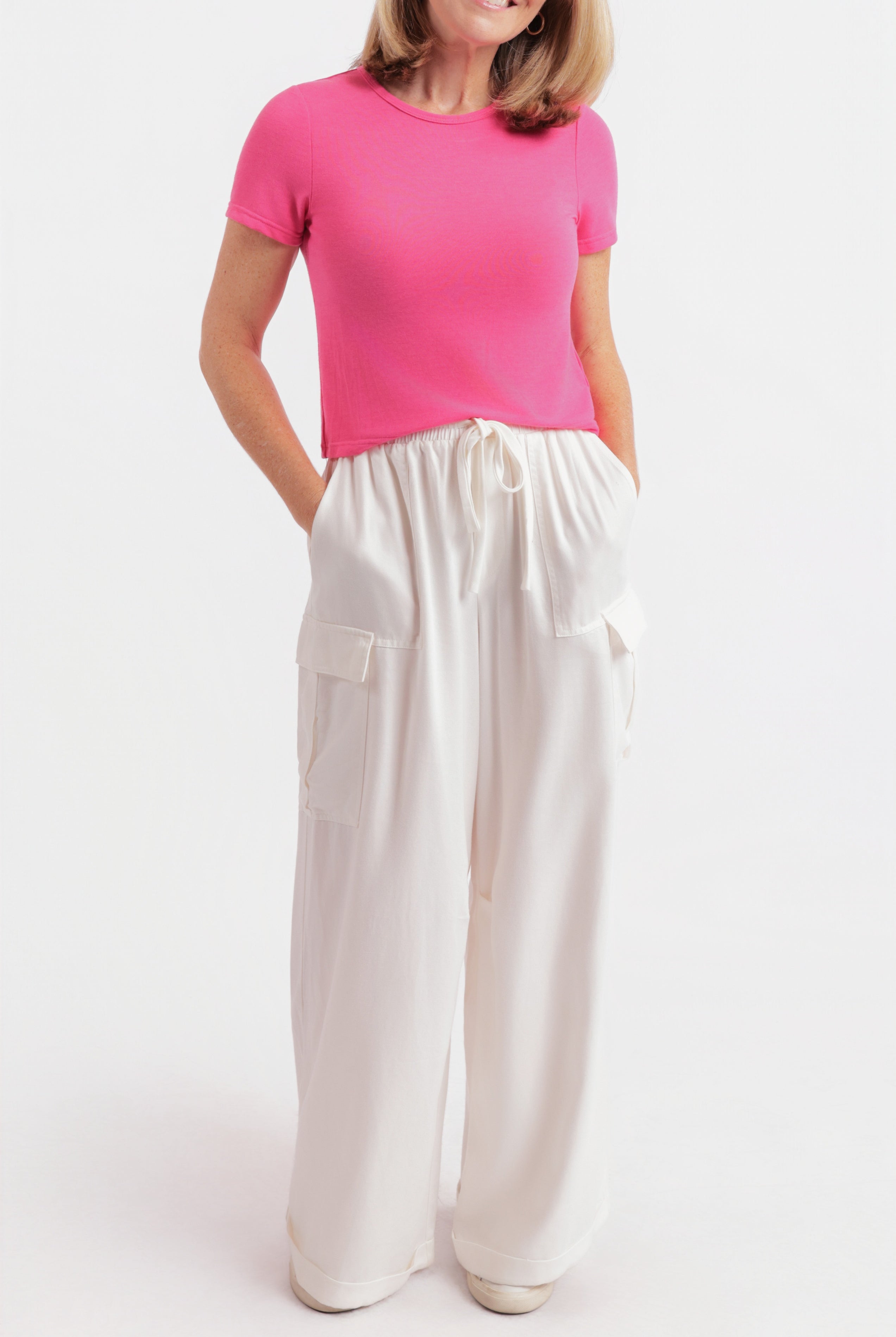 Sadie & Sage Faithful Tee in Hot Pink-T-Shirts-Sadie & Sage-Deja Nu Boutique, Women's Fashion Boutique in Lampasas, Texas