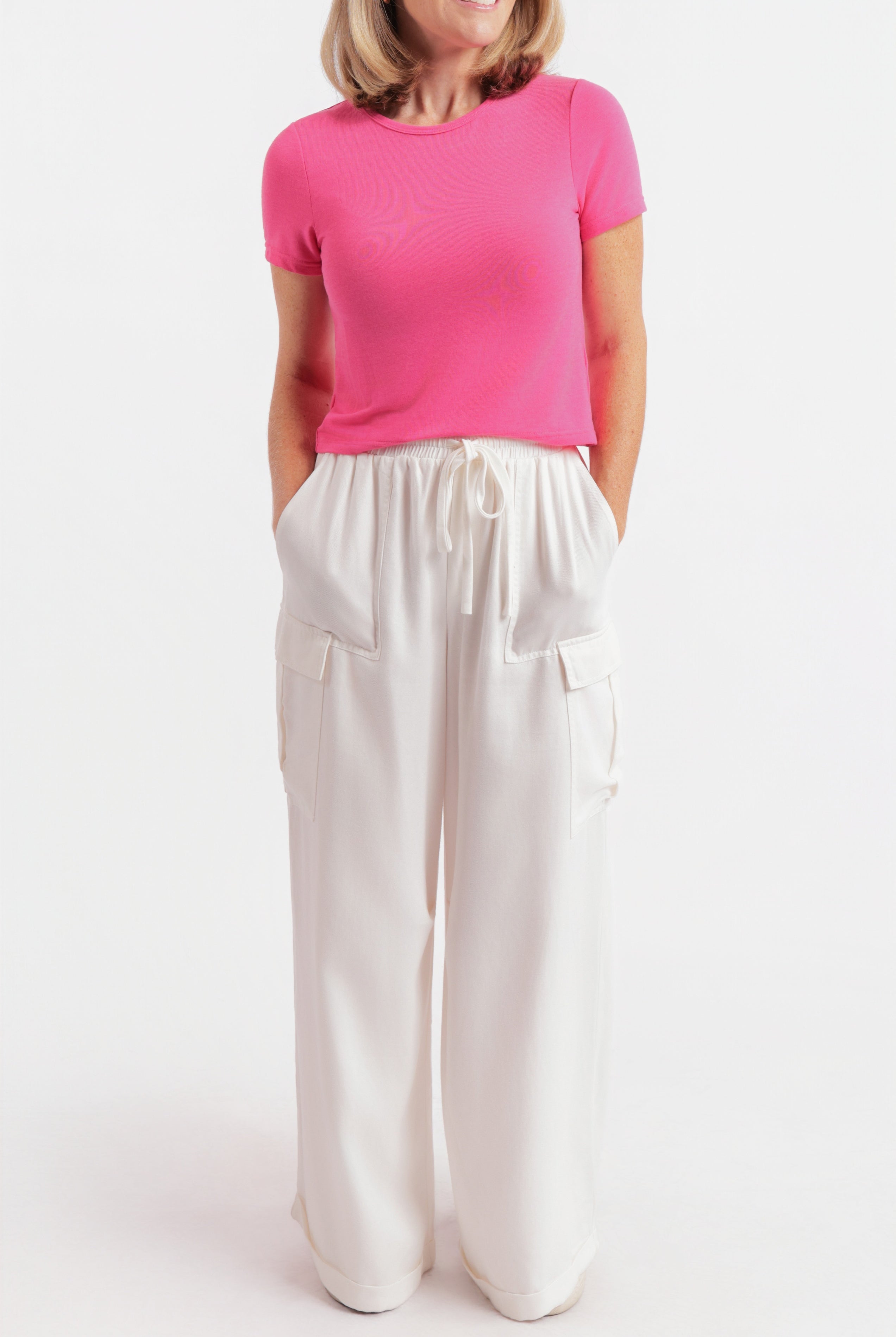 Sadie & Sage Faithful Tee in Hot Pink-T-Shirts-Sadie & Sage-Deja Nu Boutique, Women's Fashion Boutique in Lampasas, Texas