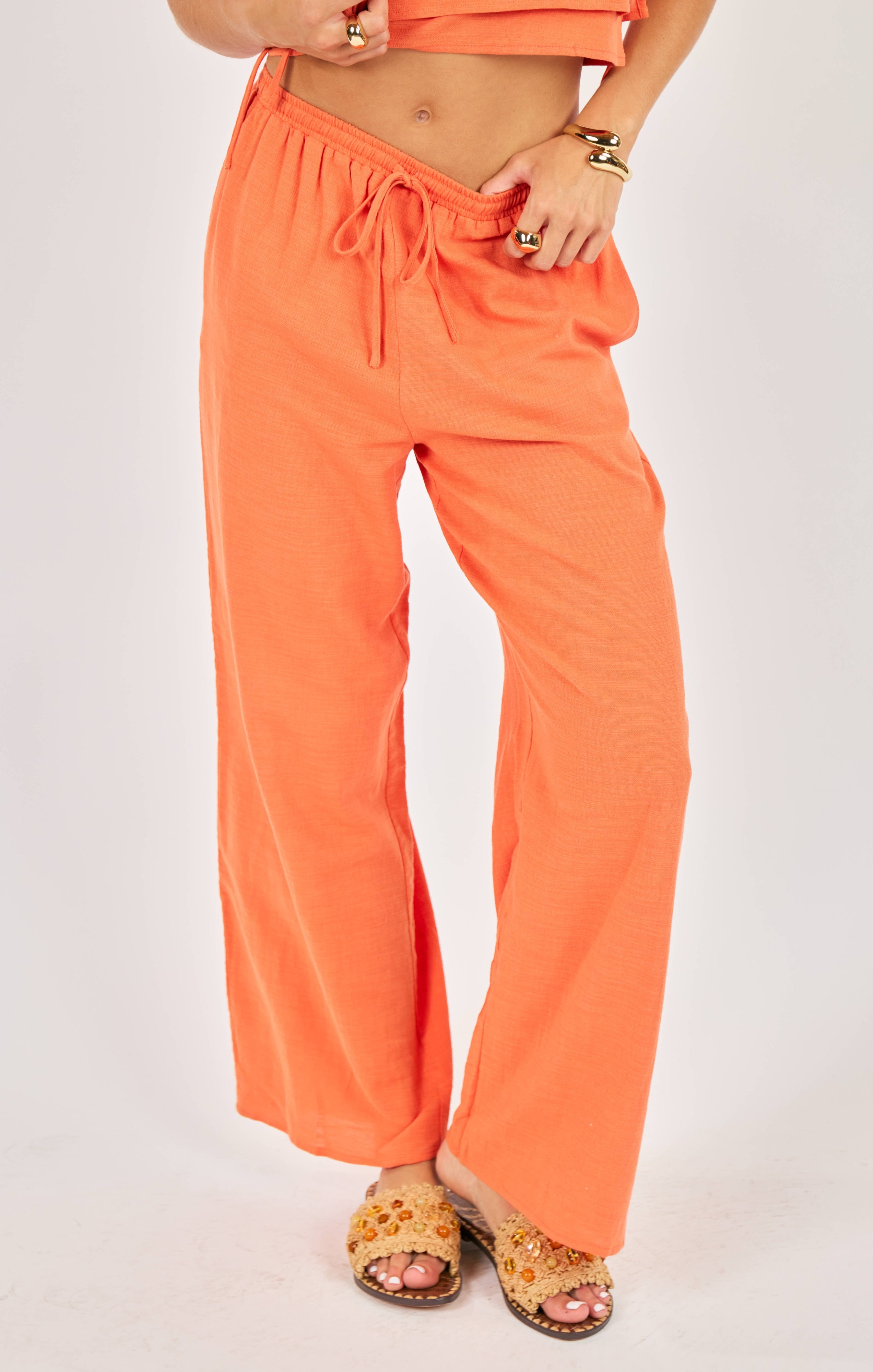 Sadie & Sage Good Day Pants in Orange-Pants-Sadie & Sage-Deja Nu Boutique, Women's Fashion Boutique in Lampasas, Texas