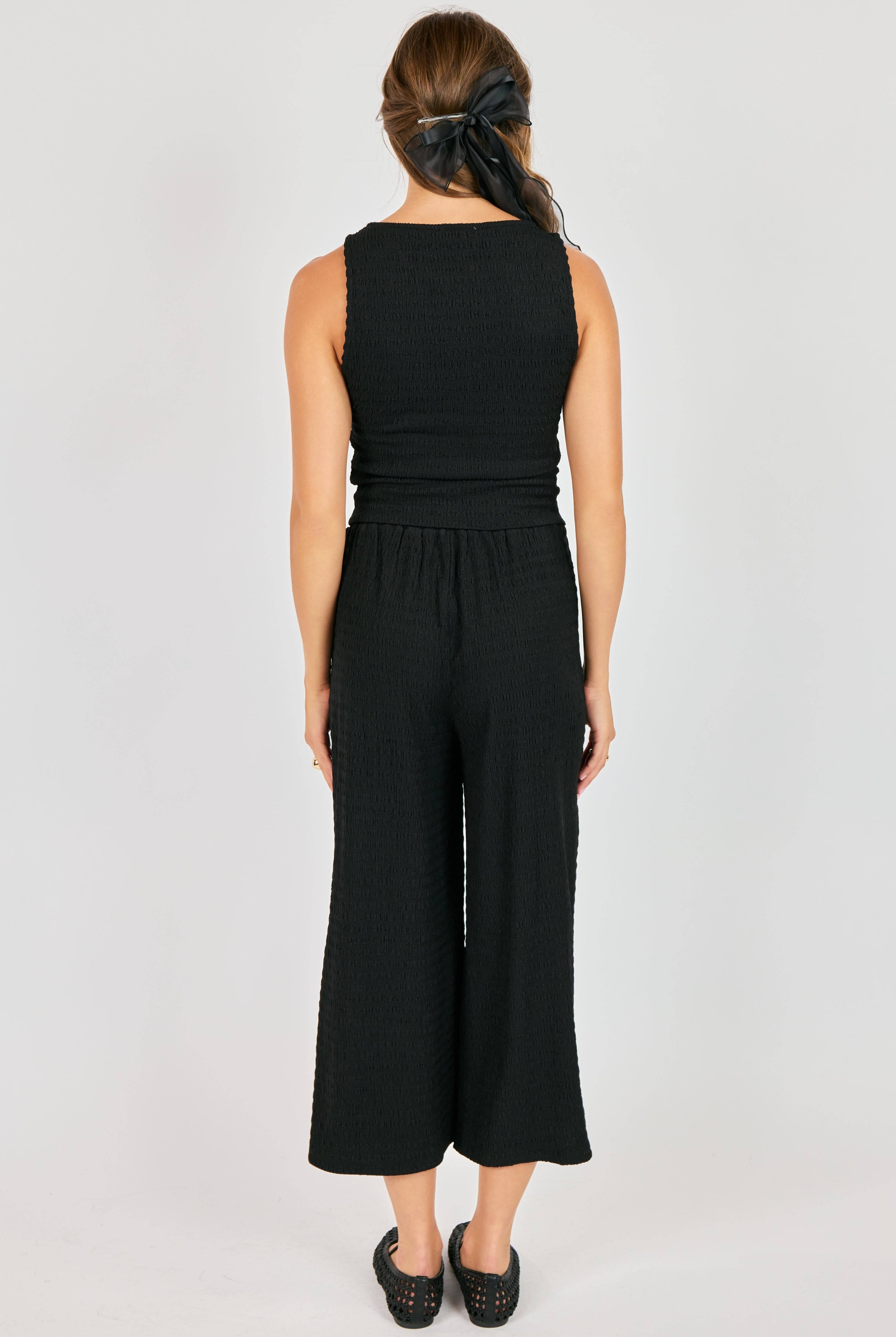 Sadie & Sage Howdy Honey Textured Tank – Black-tank-Sadie & Sage-Deja Nu Boutique, Women's Fashion Boutique in Lampasas, Texas