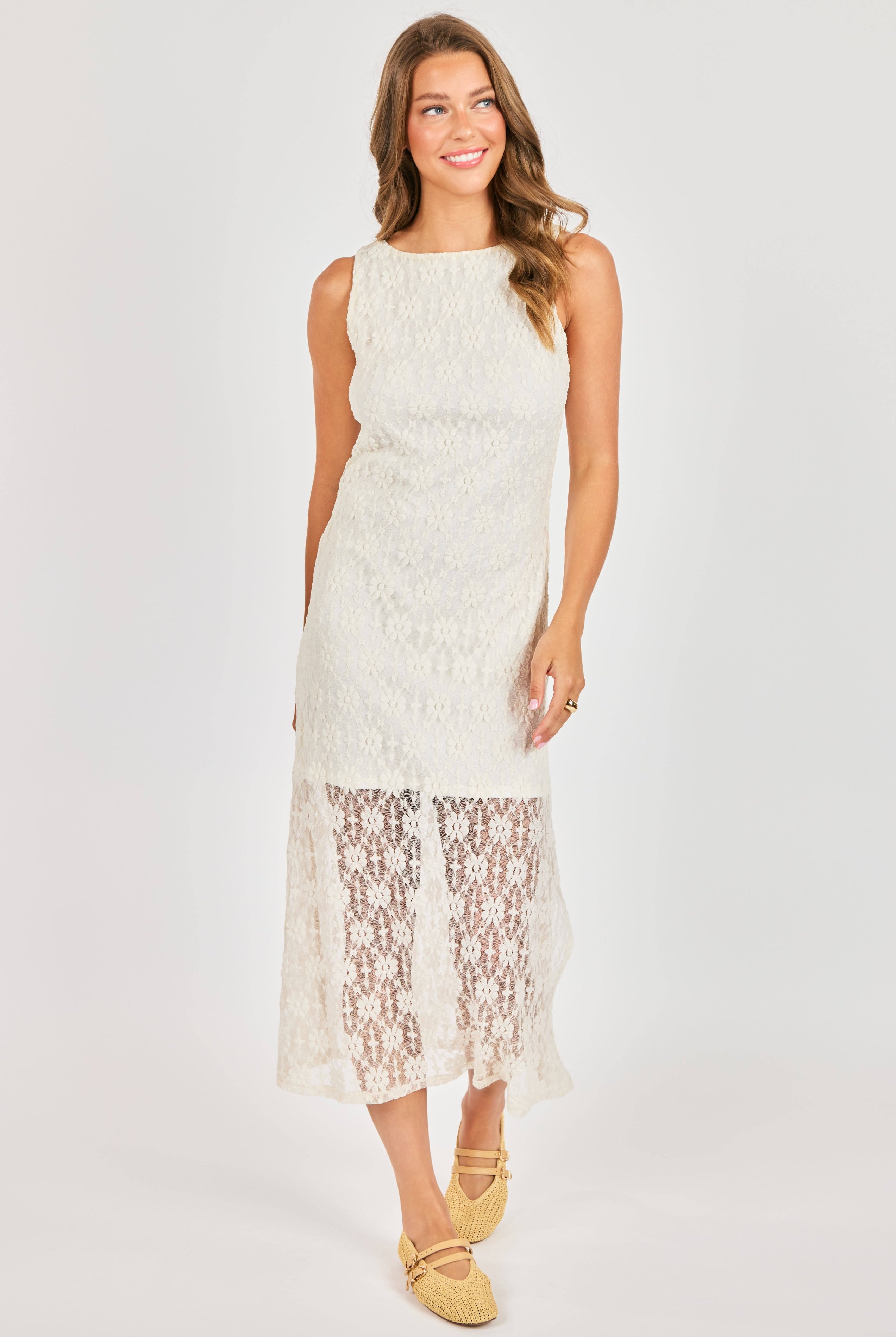 Sadie & Sage Letters Midi Dress in Cream-Midi Dresses-Sadie & Sage-Deja Nu Boutique, Women's Fashion Boutique in Lampasas, Texas