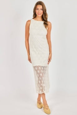 Sadie & Sage Letters Midi Dress in Cream-Midi Dresses-Sadie & Sage-Deja Nu Boutique, Women's Fashion Boutique in Lampasas, Texas