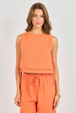 Sadie & Sage Good Day Layered Top in Orange-tank-Sadie & Sage-Deja Nu Boutique, Women's Fashion Boutique in Lampasas, Texas