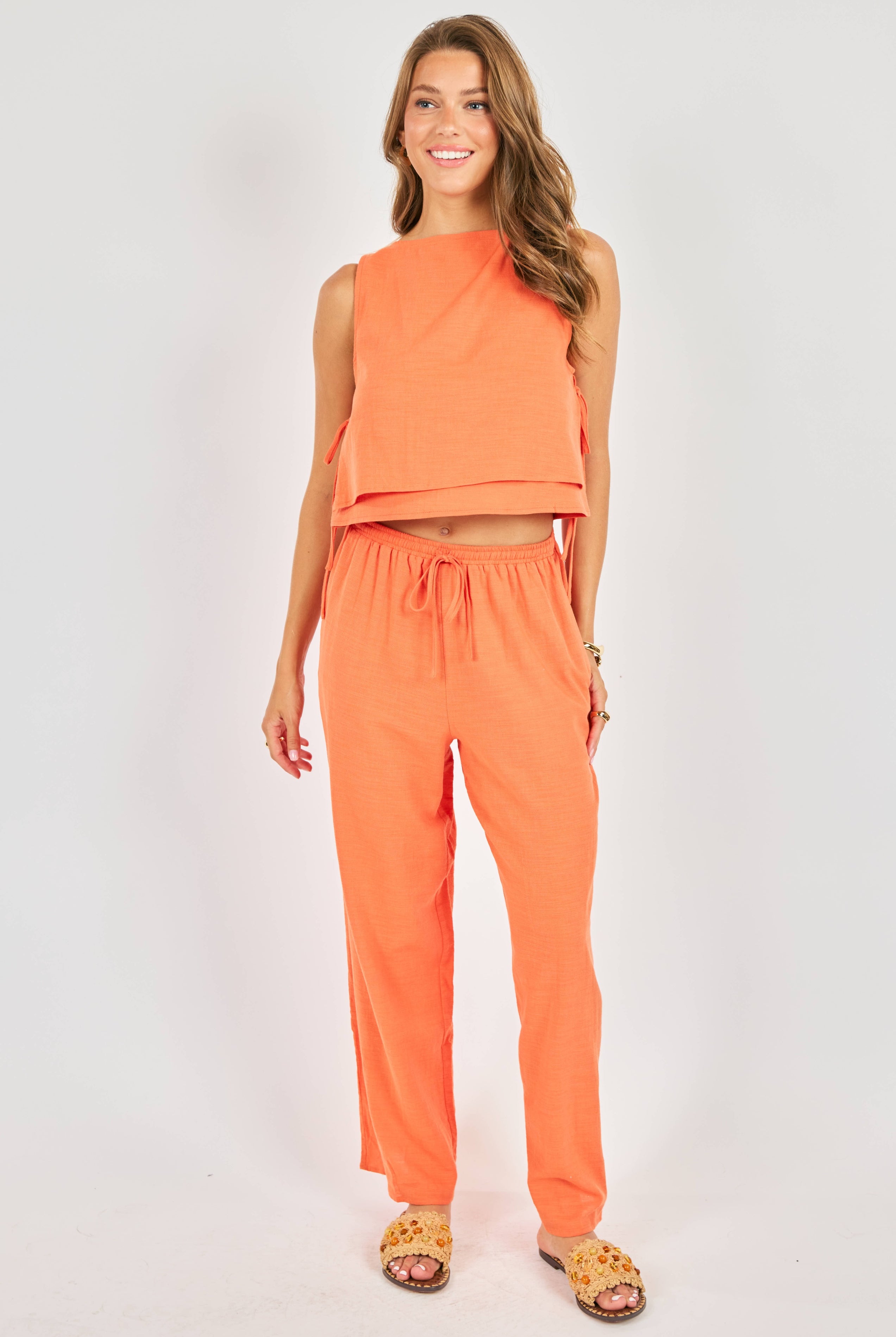 Sadie & Sage Good Day Layered Top in Orange-tank-Sadie & Sage-Deja Nu Boutique, Women's Fashion Boutique in Lampasas, Texas