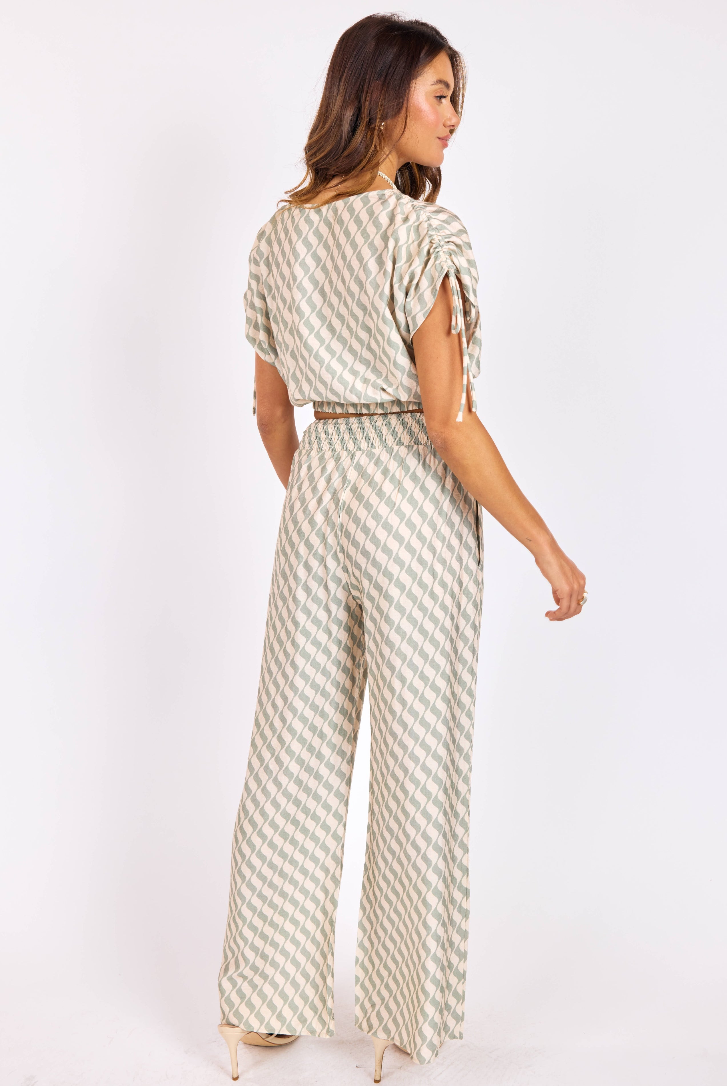 Sadie & Sage Light A Spark Pull on Pant in Sage Cream-Pants-Sadie & Sage-Deja Nu Boutique, Women's Fashion Boutique in Lampasas, Texas