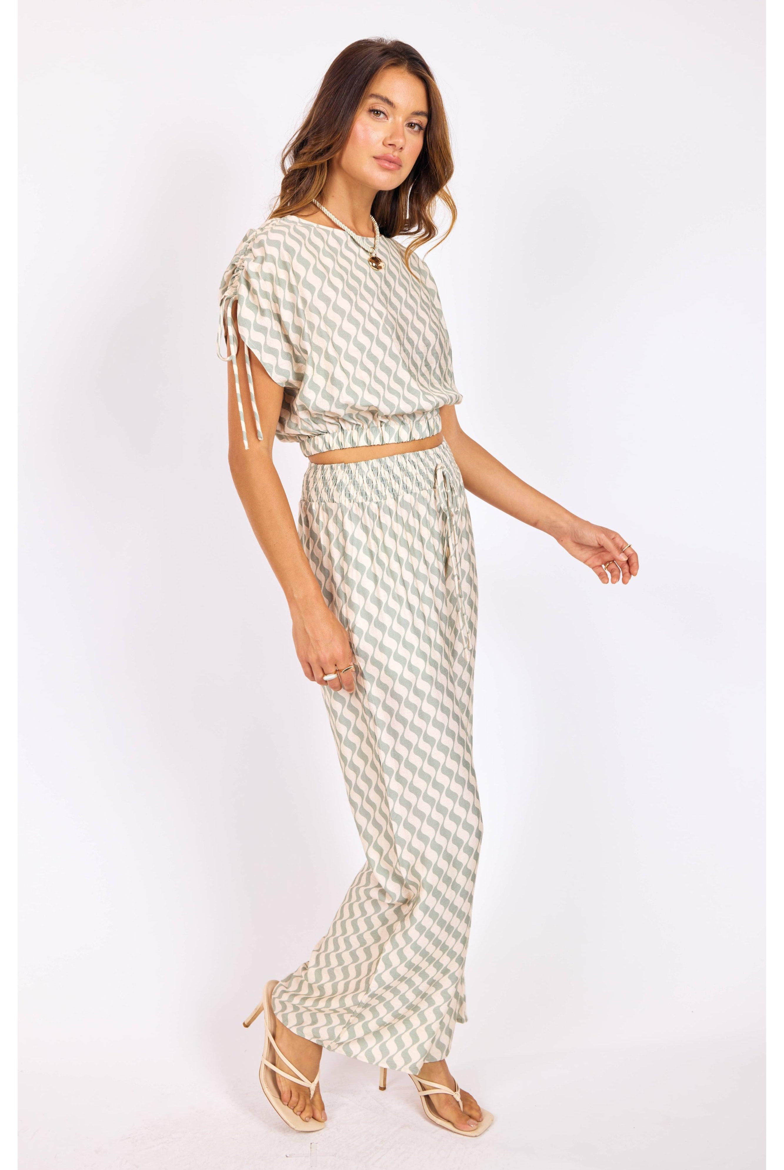 Sadie & Sage Light A Spark Top in Sage Cream-Tops-Sadie & Sage-Deja Nu Boutique, Women's Fashion Boutique in Lampasas, Texas