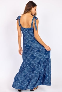 Sage the Label NUCOUNTRY Maxi Dress in Blue Multi-Maxi Dresses-Sage The Label-Deja Nu Boutique, Women's Fashion Boutique in Lampasas, Texas