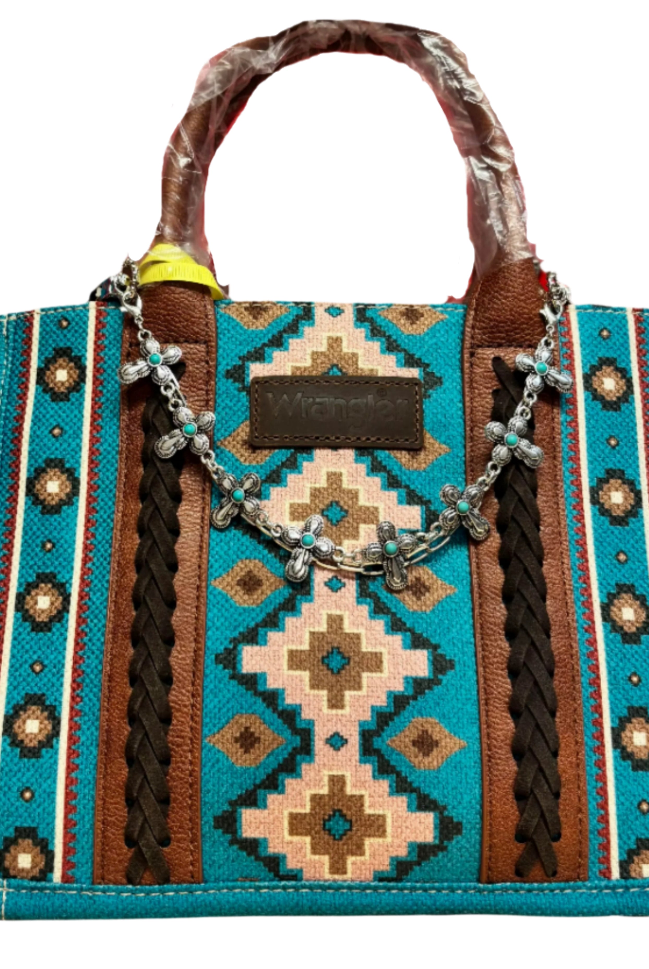 Silver Cross Charm Strap with Turquoise Accents – Versatile Accessory-Charm Strap-Deja Nu Tx-Deja Nu Boutique, Women's Fashion Boutique in Lampasas, Texas