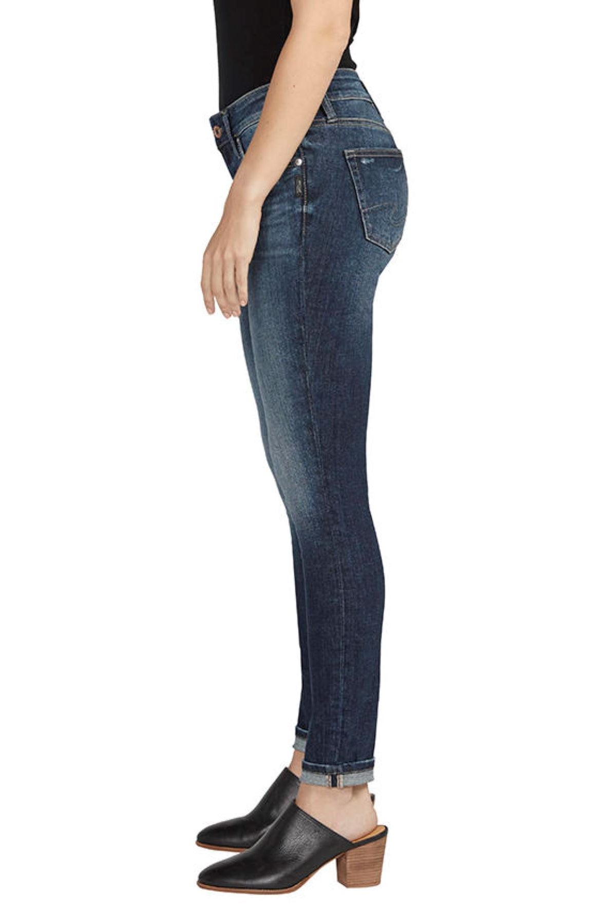 Silver Jeans Girlfriend Mid Rise Slim Leg Jeans In Indigo 29 Inches-Jeans-Silver Jeans-Deja Nu Boutique, Women's Fashion Boutique in Lampasas, Texas