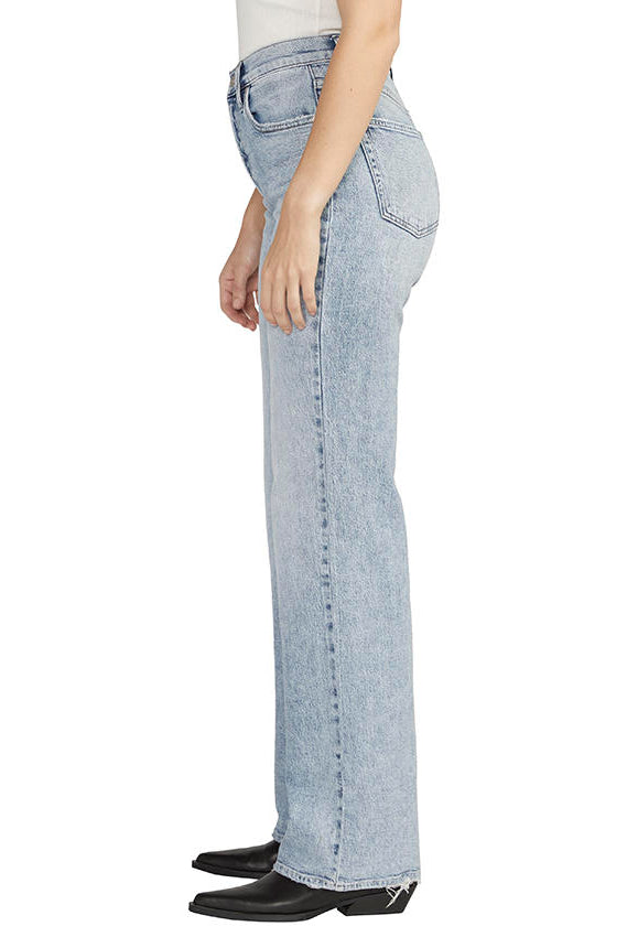 Silver Jeans High Rise Highly Desirable Trouser In Indigo 33 Inch-Jeans-Silver Jeans-Deja Nu Boutique, Women's Fashion Boutique in Lampasas, Texas