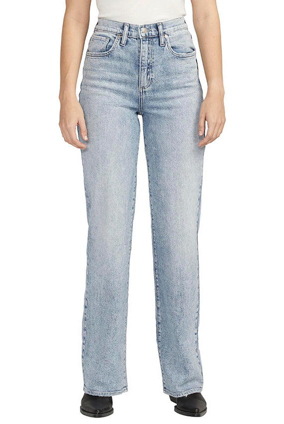 Silver Jeans High Rise Highly Desirable Trouser In Indigo 33 Inch-Jeans-Silver Jeans-Deja Nu Boutique, Women's Fashion Boutique in Lampasas, Texas